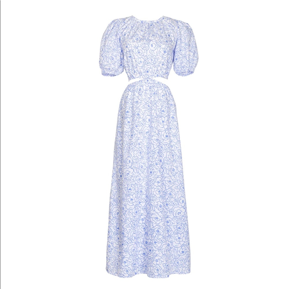 Martine Floral Print Alessandria Midi Dress